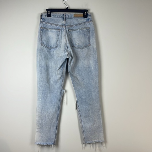 GRLFRND Karolina distressed high-rise slim-leg straight jeans Size 28 - Picture 6 of 13